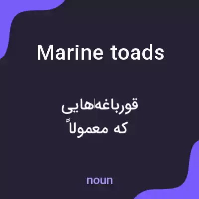معنی marine toads به فارسی معنی marine toads به فارسی