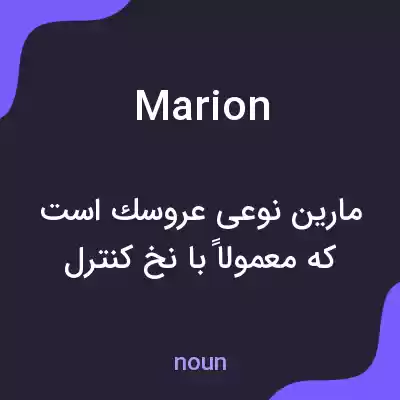 معنی marion به فارسی معنی marion به فارسی