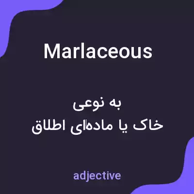 معنی marlaceous به فارسی معنی marlaceous به فارسی