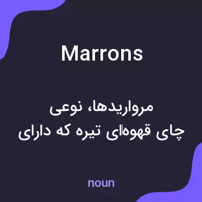 معنی marrons به فارسی معنی marrons به فارسی