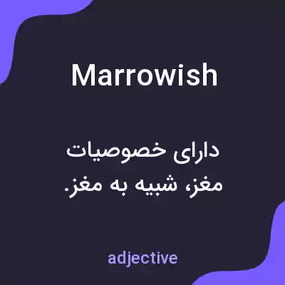 معنی marrowish به فارسی معنی marrowish به فارسی
