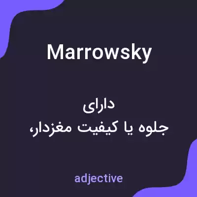 معنی marrowsky به فارسی معنی marrowsky به فارسی
