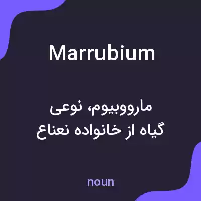 معنی marrubium به فارسی معنی marrubium به فارسی