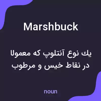 معنی marshbuck به فارسی معنی marshbuck به فارسی