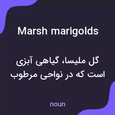 معنی marsh marigolds به فارسی معنی marsh marigolds به فارسی