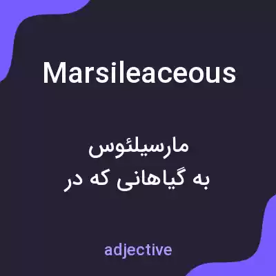 معنی marsileaceous به فارسی