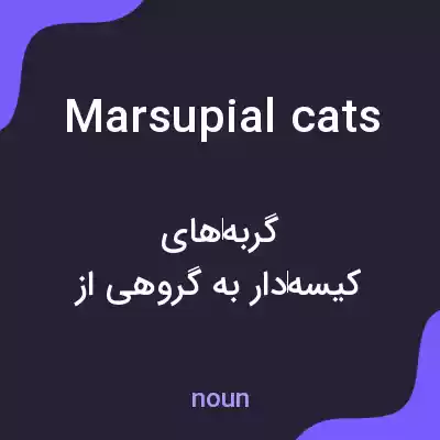 معنی marsupial cats به فارسی معنی marsupial cats به فارسی