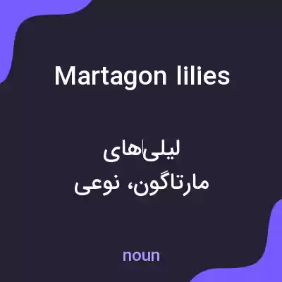 معنی martagon lilies به فارسی معنی martagon lilies به فارسی