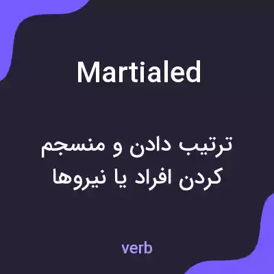 معنی martialed به فارسی معنی martialed به فارسی