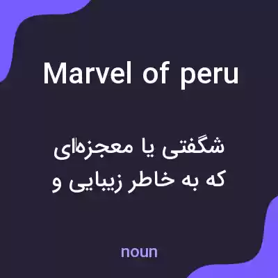 معنی marvel of peru به فارسی معنی marvel of peru به فارسی