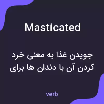 معنی masticated به فارسی