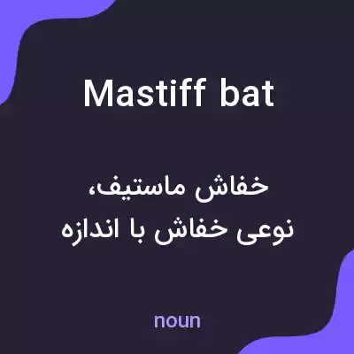 معنی mastiff bat به فارسی معنی mastiff bat به فارسی