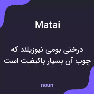 معنی matai به فارسی معنی matai به فارسی