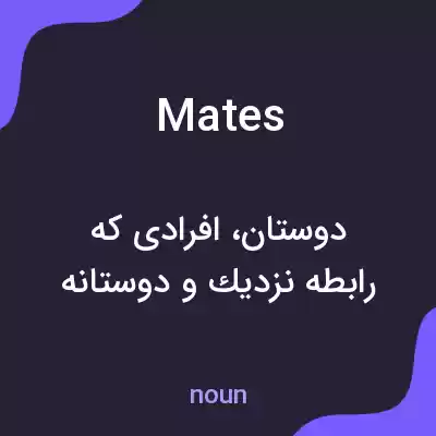 معنی mates به فارسی معنی mates به فارسی
