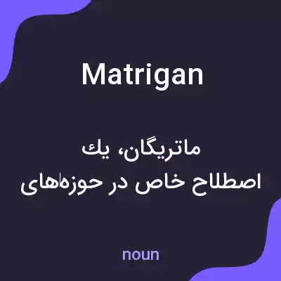 معنی matrigan به فارسی معنی matrigan به فارسی