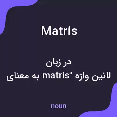 معنی matris به فارسی معنی matris به فارسی