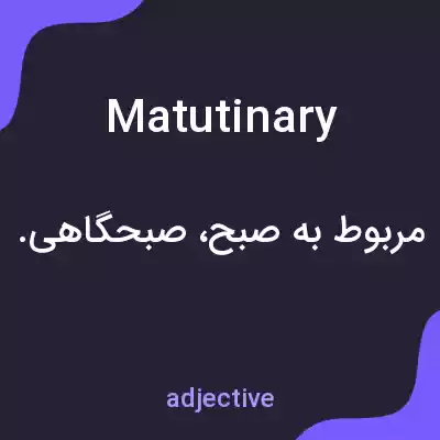 معنی matutinary به فارسی معنی matutinary به فارسی