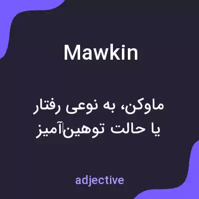معنی mawkin به فارسی معنی mawkin به فارسی
