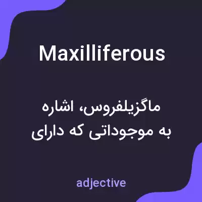 معنی maxilliferous به فارسی معنی maxilliferous به فارسی