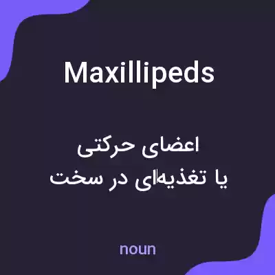 معنی maxillipeds به فارسی معنی maxillipeds به فارسی