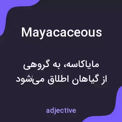 معنی mayacaceous به فارسی معنی mayacaceous به فارسی