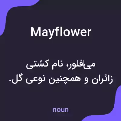 معنی mayflower به فارسی معنی mayflower به فارسی