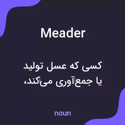 معنی meader به فارسی معنی meader به فارسی