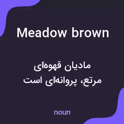معنی meadow brown به فارسی
