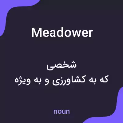 معنی meadower به فارسی معنی meadower به فارسی