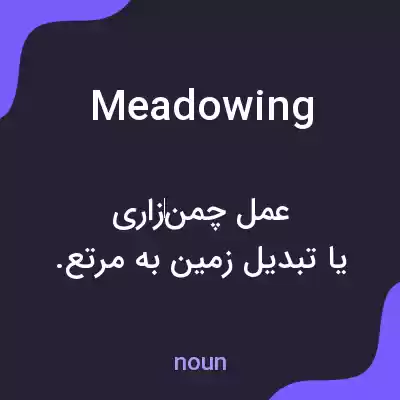 معنی meadowing به فارسی معنی meadowing به فارسی