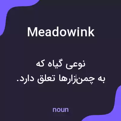 معنی meadowink به فارسی معنی meadowink به فارسی