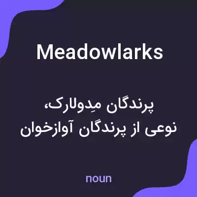 معنی meadowlarks به فارسی معنی meadowlarks به فارسی