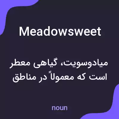 معنی meadowsweet به فارسی معنی meadowsweet به فارسی