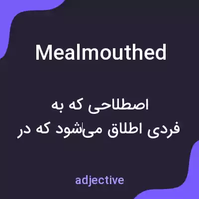 معنی mealmouthed به فارسی معنی mealmouthed به فارسی