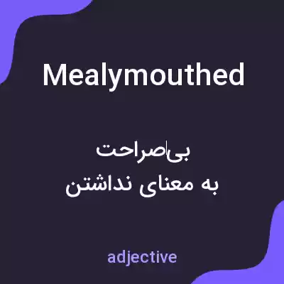 معنی mealymouthed به فارسی معنی mealymouthed به فارسی
