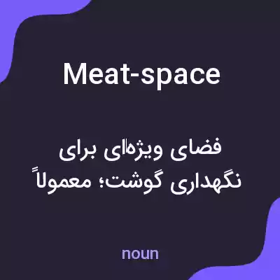 معنی meat-space به فارسی معنی meat-space به فارسی