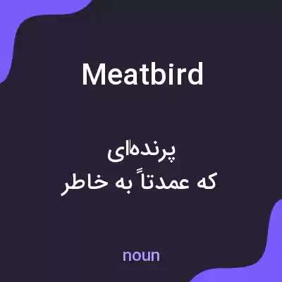 معنی meatbird به فارسی معنی meatbird به فارسی