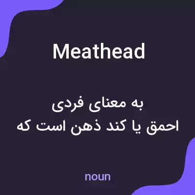معنی meathead به فارسی معنی meathead به فارسی