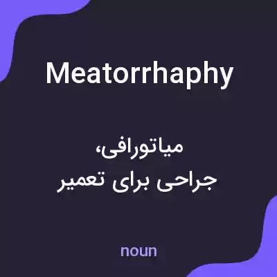 معنی meatorrhaphy به فارسی معنی meatorrhaphy به فارسی