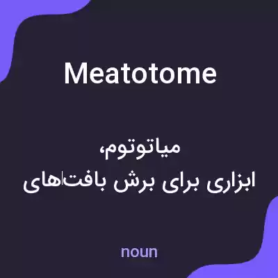 معنی meatotome به فارسی معنی meatotome به فارسی