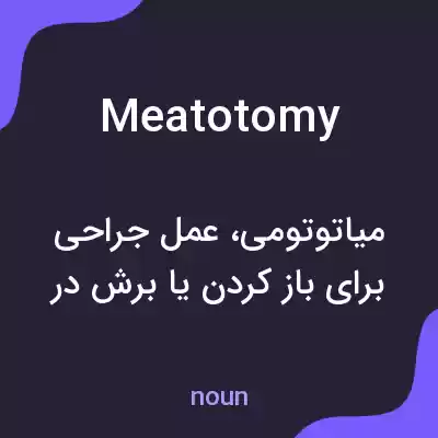 معنی meatotomy به فارسی معنی meatotomy به فارسی