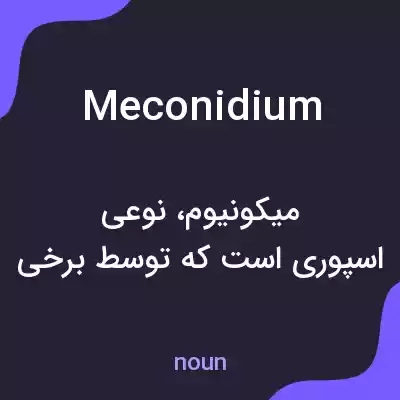 معنی meconidium به فارسی معنی meconidium به فارسی
