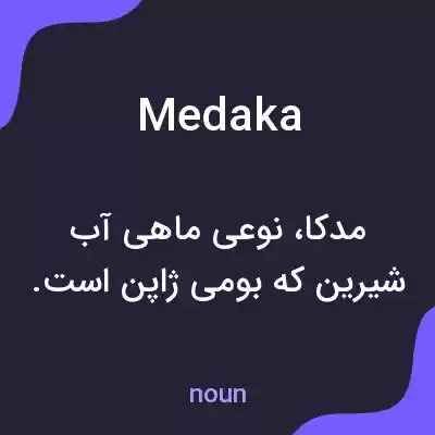 معنی medaka به فارسی معنی medaka به فارسی