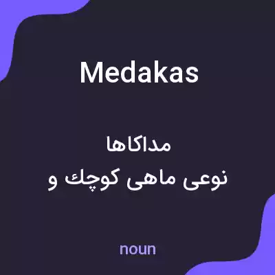 معنی medakas به فارسی معنی medakas به فارسی