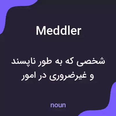معنی meddler به فارسی معنی meddler به فارسی