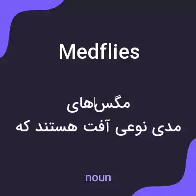معنی medflies به فارسی معنی medflies به فارسی