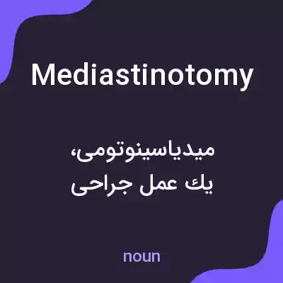 معنی mediastinotomy به فارسی معنی mediastinotomy به فارسی