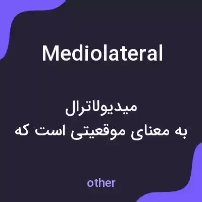 معنی mediolateral به فارسی معنی mediolateral به فارسی