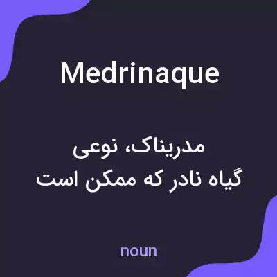 معنی medrinaque به فارسی معنی medrinaque به فارسی