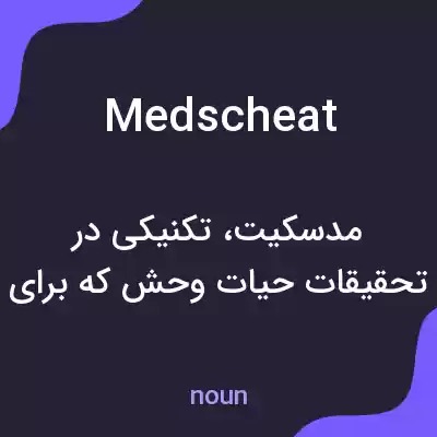 معنی medscheat به فارسی معنی medscheat به فارسی